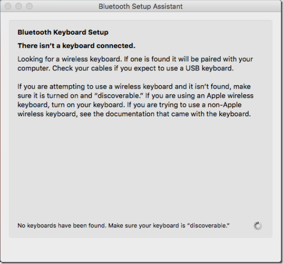 Donovan Brown  Stop Bluetooth Setup Assistant on Mac Mini with no keyboard  or mouse